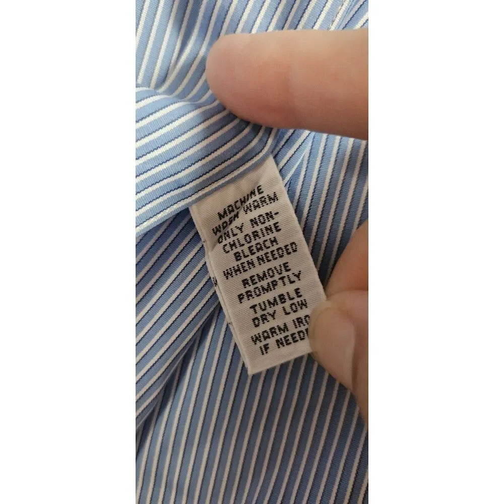 Polo‎ by Ralph Lauren CLASSIC FIT 32/33 blue white stripes button up shirt